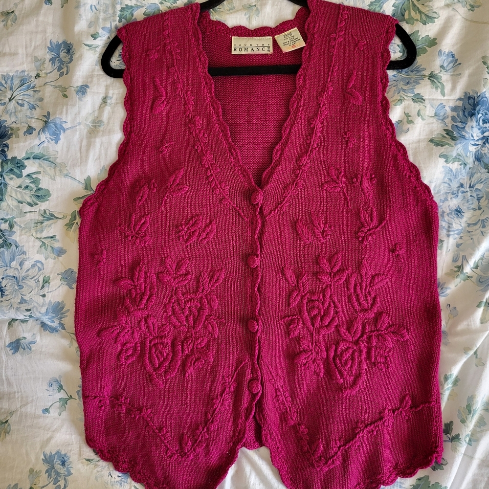 Embroidered Cotton Vest